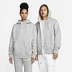 Nike Men s Sportswear Club Fleece Full Zip Hoodie Dark Grey Heather Matte Silver White S